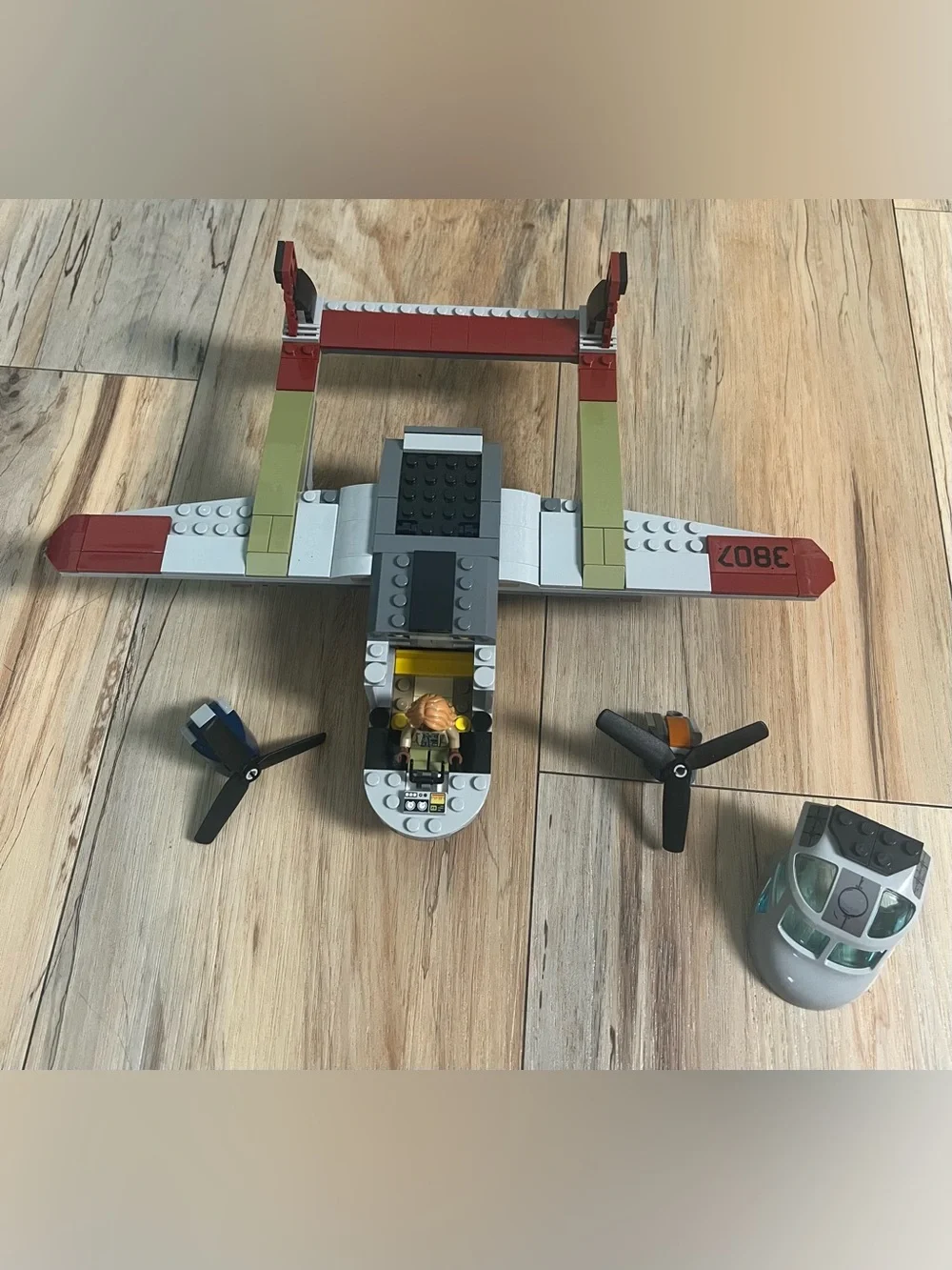 LEGO - Jurassic World - Quetzalcoatlus Plane Ambush - Part of Set 76947 *GLUED*